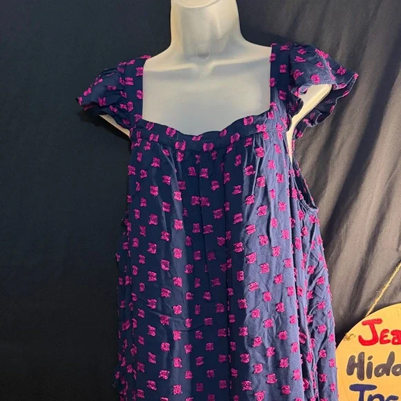 💥NI💥 Loft  Navy and Pink Women's Dress - Picture 3 of 5